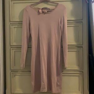 Sparkly pink long-sleeve party dress